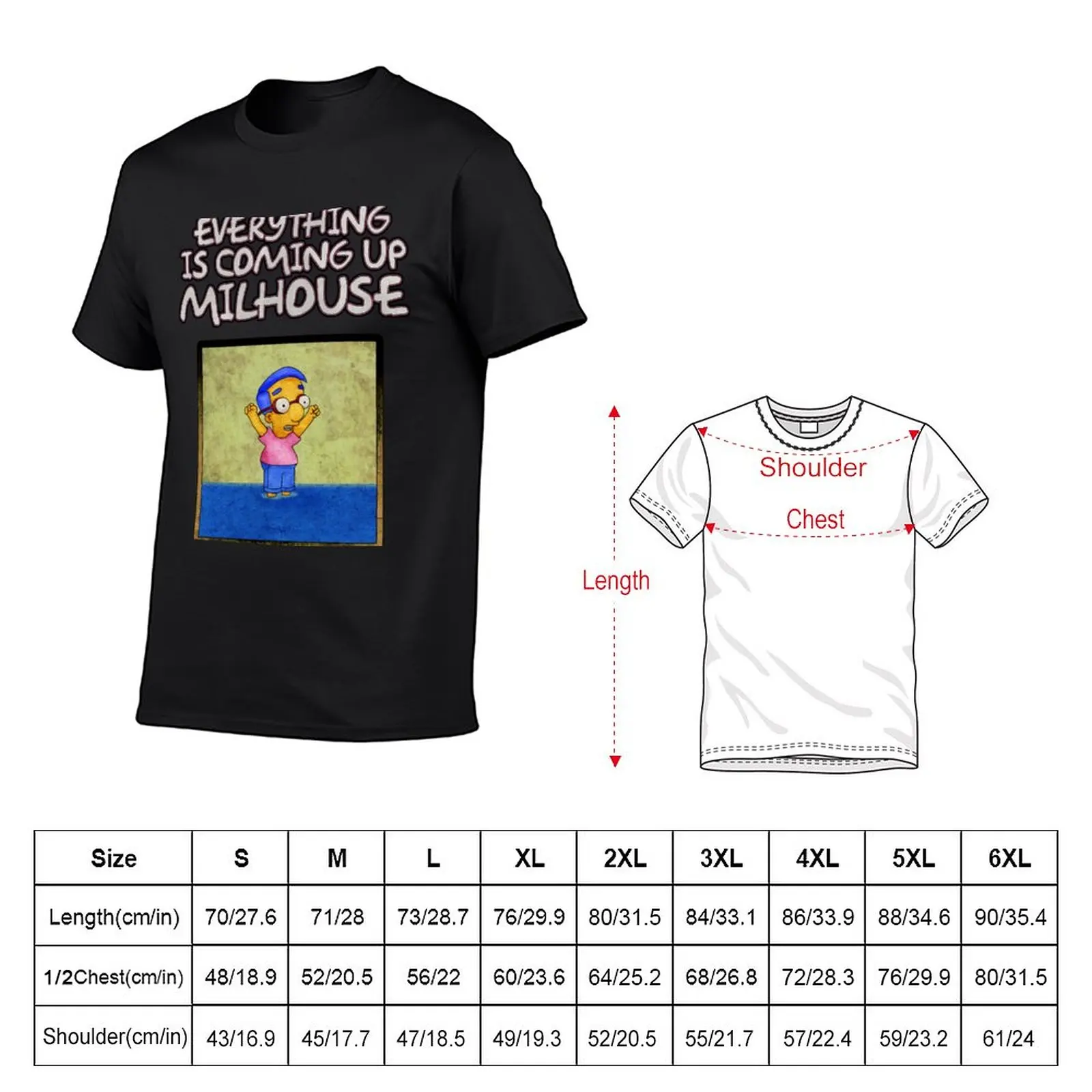 Everything is Coming Up Milhouse T-Shirt korean fashion tees plain black t shirts men