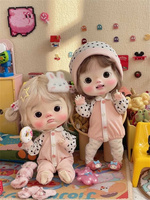 BJD Doll Baby Clothes Toy Big Head Diandian Onesie Cute Colorful Gorgeous Pink Soft Pants Coats Doll Accessories (no doll)