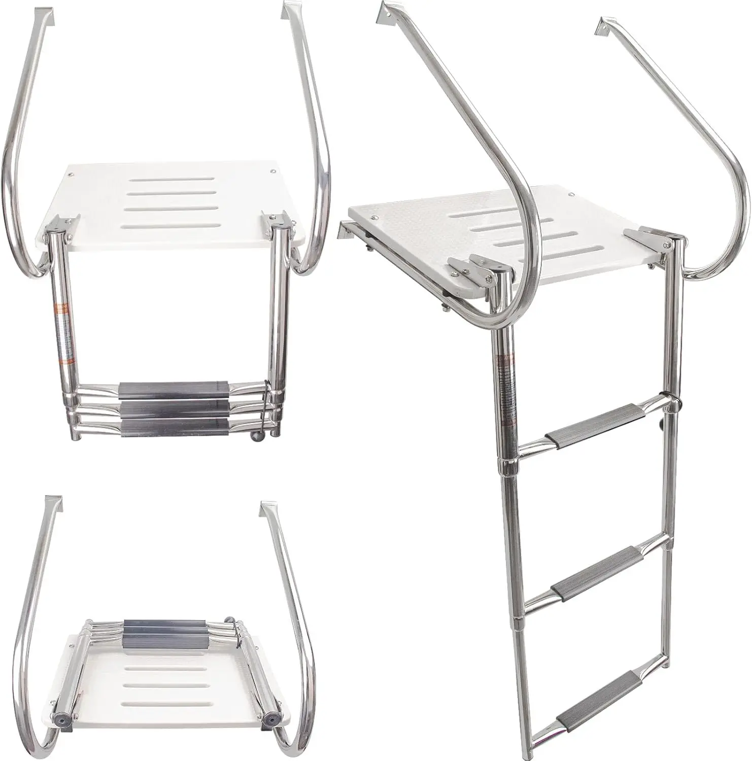 Boat Ladder Surface Marine Boat Ladder Stainless Steel Yacht Marine Replacement Accessory Deck Mount Watercraft Fishing Engine
