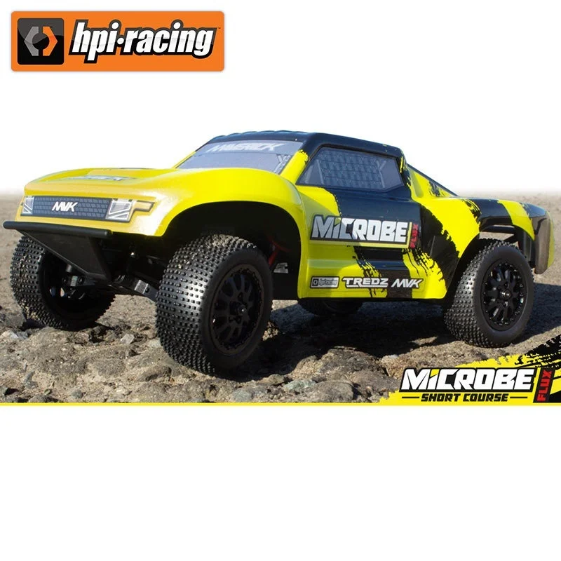 HPI Maverick MICROBE SC Flux 1/24 Brushless 2WD Short Course Truck Car, Hobby Grade Remote Control Vehicle, Adults Racing Toy