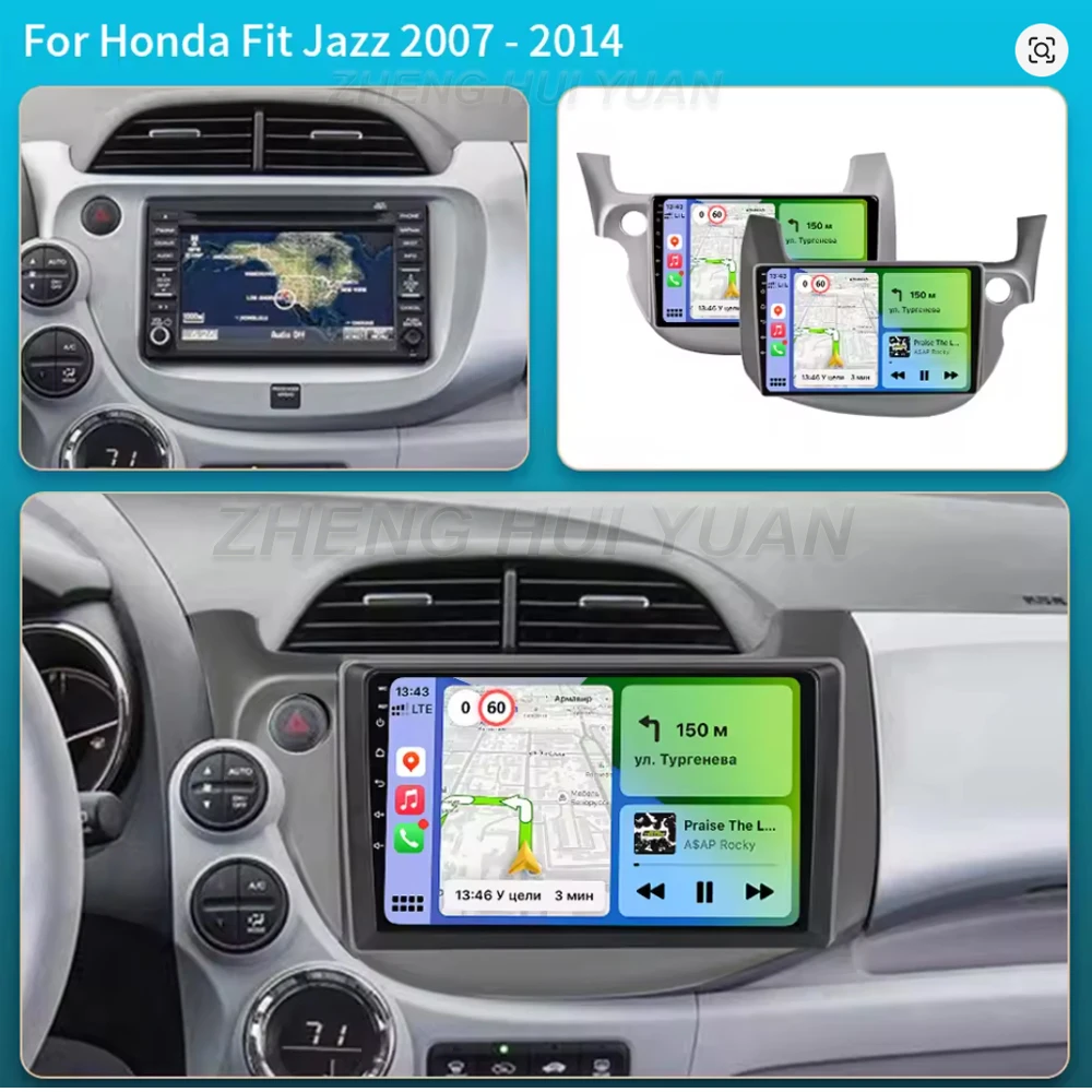 For Honda Jazz 2 GG 2007 - 2014 Fit 2 GE GP GE 2007 - 2014 Android 16 Car Radio Multimedia Player Android Auto Carplay Head Unit