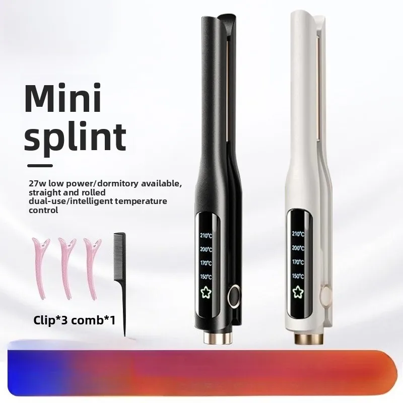 Bestseller Mini Electric Splint Straight Hair Negative Ion Fast Heating Straight Hair Curling Iron Dual-purpose Smart Straight C