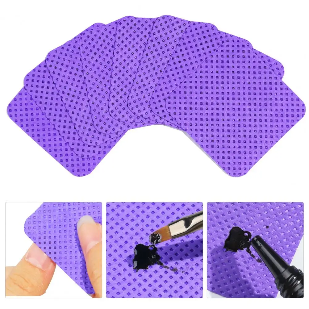 Juego de almohadillas de limpieza de pegamento para extensiones de pestañas, limpiador de pestañas sin pelusa, removedor de pegamento de uñas práctico para mujeres, 1 Juego