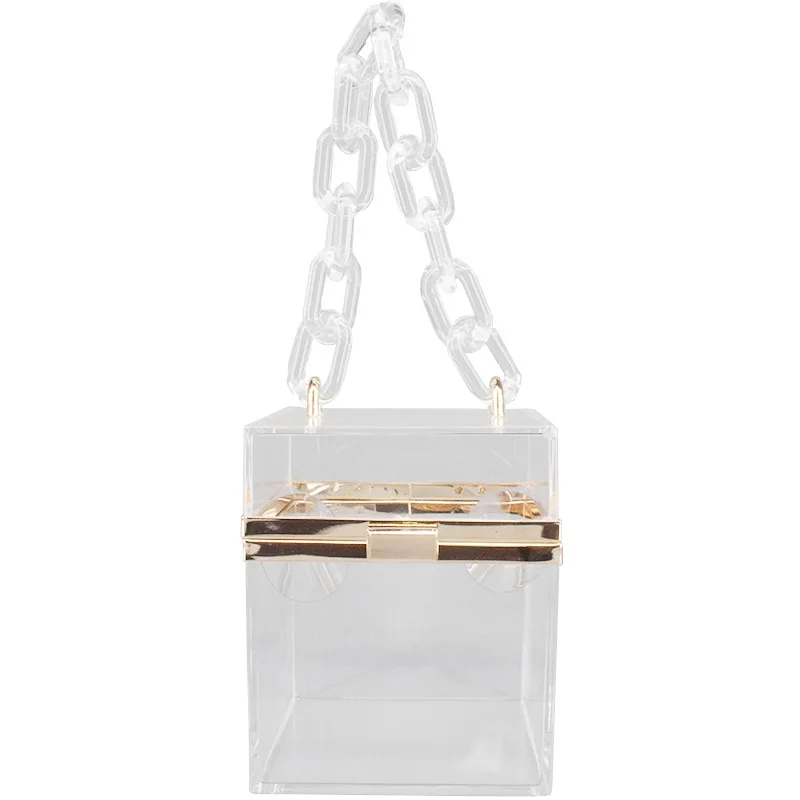 New Transparent Square Acrylic Bags Mark Replica Hand Bags For Women Luxury Designer Handbags Wallet Tote Clear Jelly Beach Bag