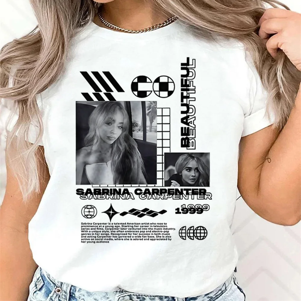 Sabrina Carpenter t shirt women manga harajuku Y2K Tee female designer clothing