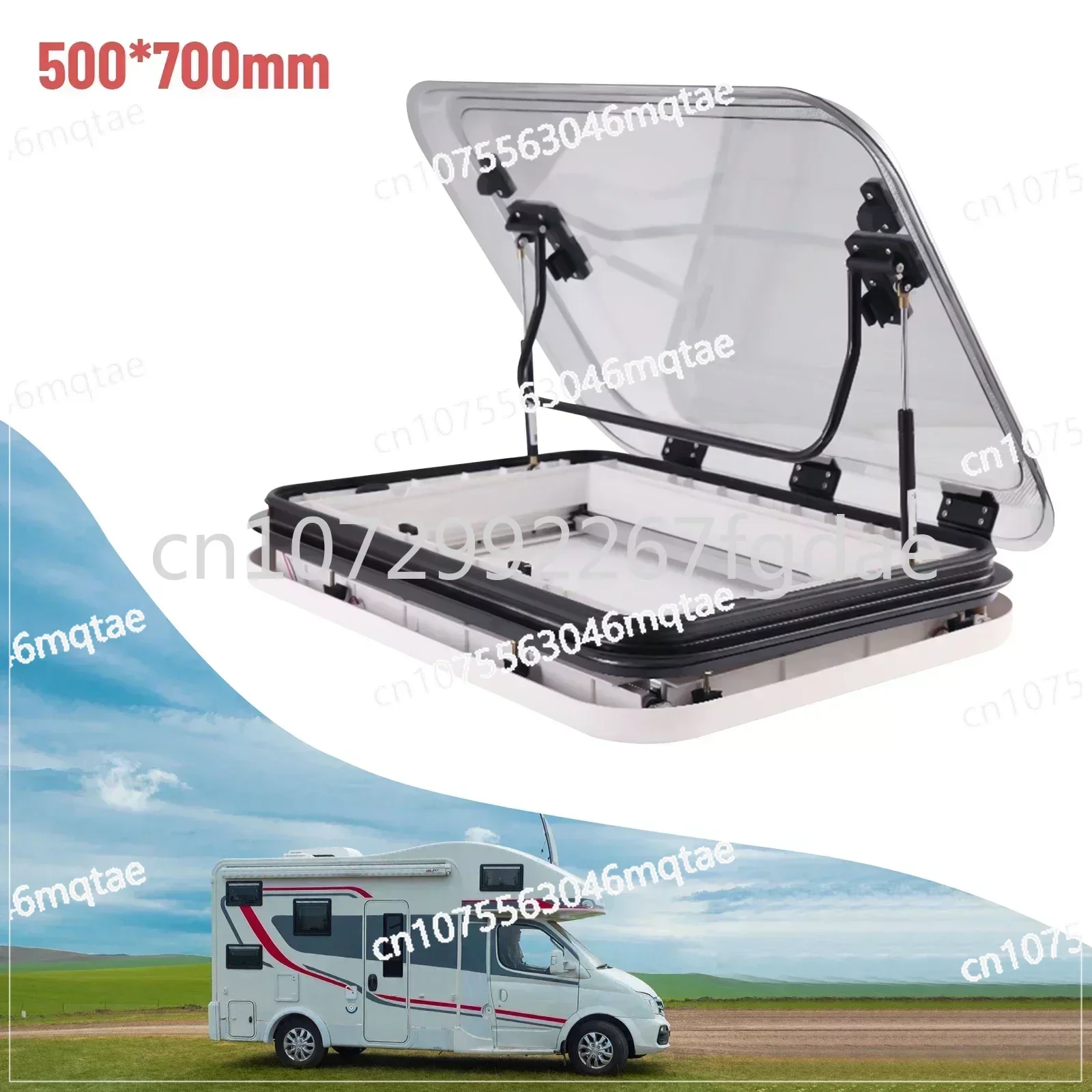 Home Large Caravan RV Skylight Roof Vent Hatch 3-Size with LED Light 500/700/800 X 500mm Cut Out for Camper Motorhome