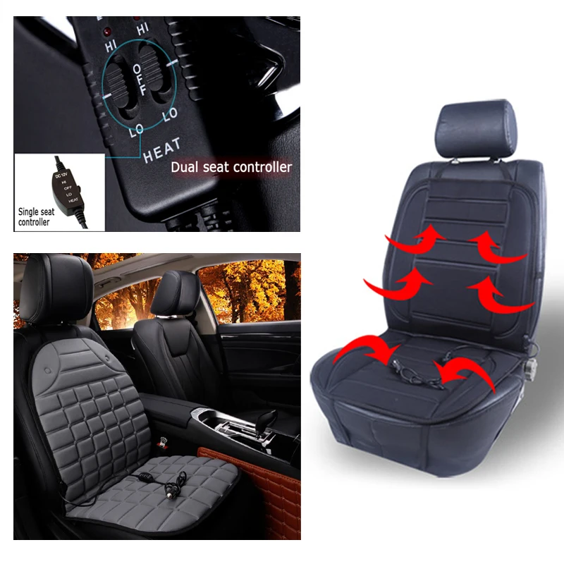 

1 pcs 12V Heated Car Seat Cushion Cover Seat Heater Warmer Seat Cover Winter Household Cushion Car Driver Heated Seat Cushion