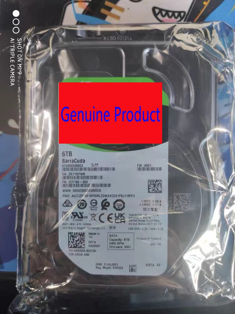 

NEW Hard Drive 6TB ST6000DM003 256MB Cache 7200RPM SATA III 3.5" Inch