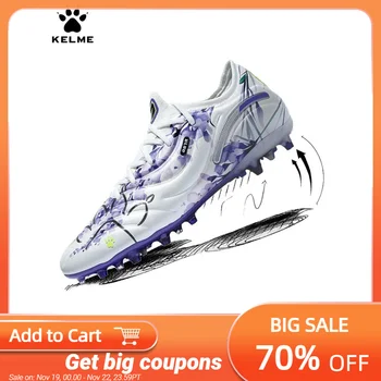 Kelme Football Shoes Male Master 2.0mg Short Nails Competition Grass Training Adult Tf Broken Nails Soccer Shoes