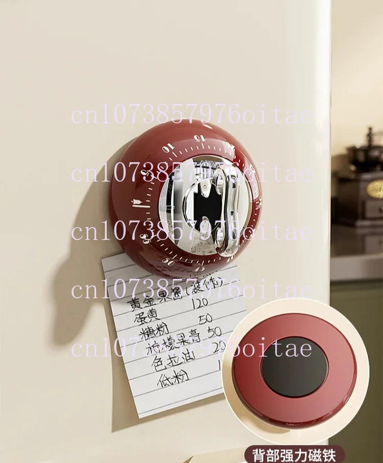 Magnetic Mechanical Kitchen Timer Manual Countdown Cooking Timer Loud Alarm Time Reminder for Study Baking Household Use