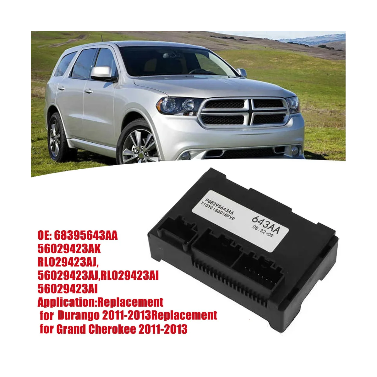 68395643AA Transfer Case Control Module Plug & Play for Dodge Durango Jeep Grand Cherokee 2011-2013 643AA 56029423AK