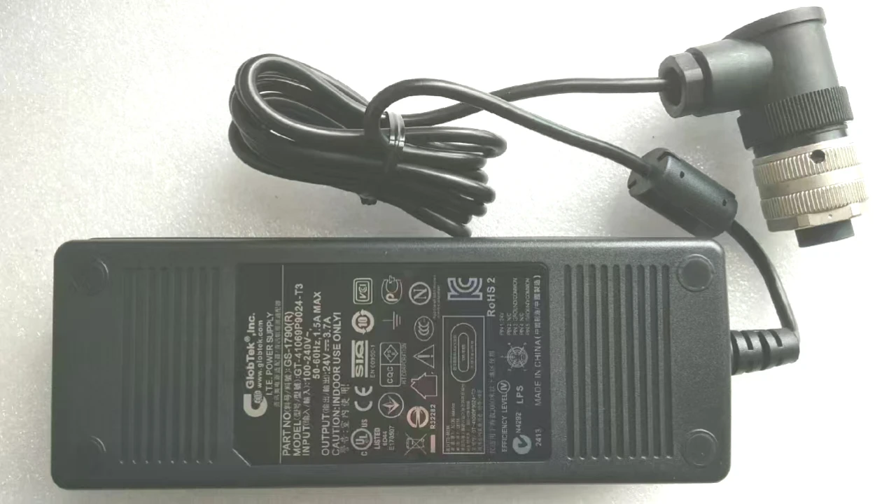 5-Prong 24V 3.7A GlobTek  AC DC Adapter  ITE Power supply GS-1790(R) GS-1790R GT-41069P9024-T3