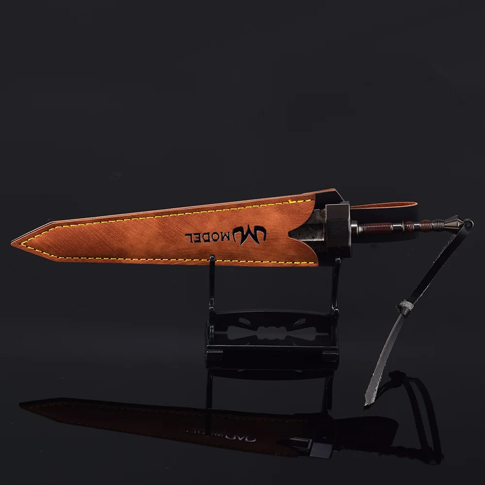 Serie Soul Gioco Armi periferiche Modello Damasco Acciaio Modello Spada gigante Custodia in pelle da 22 cm Edizione Articolo da collezione Regalo per ragazzo