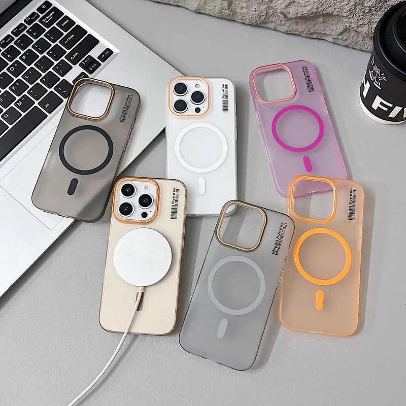 50PCS Color Matte Magnetic PC Case For IPHONE 16 15 14 13 12 11 Pro Max Plus Frosted Magsafe Case