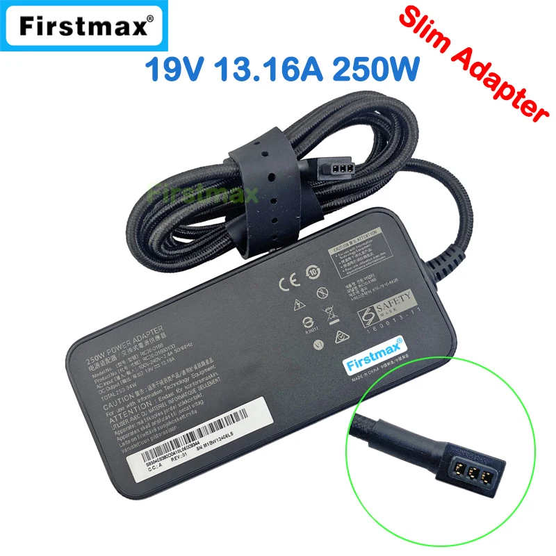 250W AC Adapter RC30-0166 Charger for Razer Blade 2016 PRO 17.3 GTX 1080 RZ09-0166 19V 13.16A Gaming Laptop Power Supply