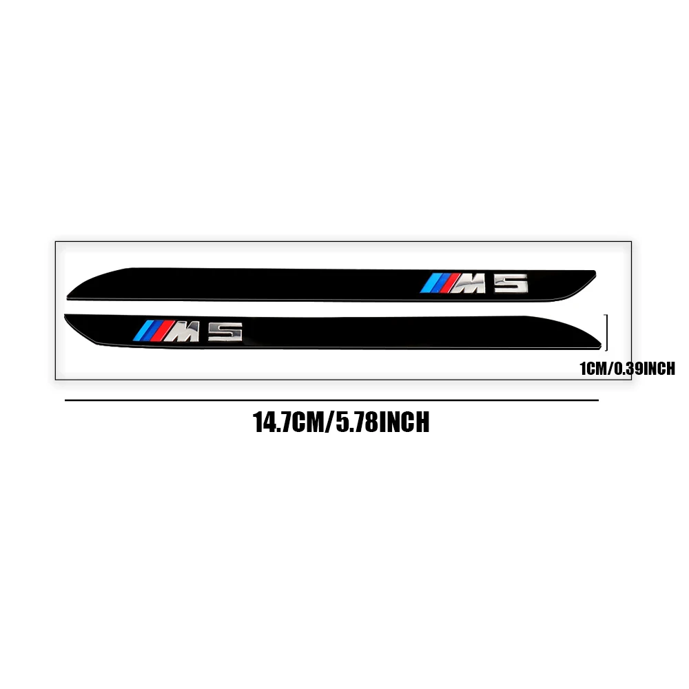 2PCS ABS M3 M5 Emblem Car Body Decoration Sticker Accessories For BMW E39 E36 X5 E70 F25 F15 E53 E92 E87E46 E90 E60 F10 F30 F20