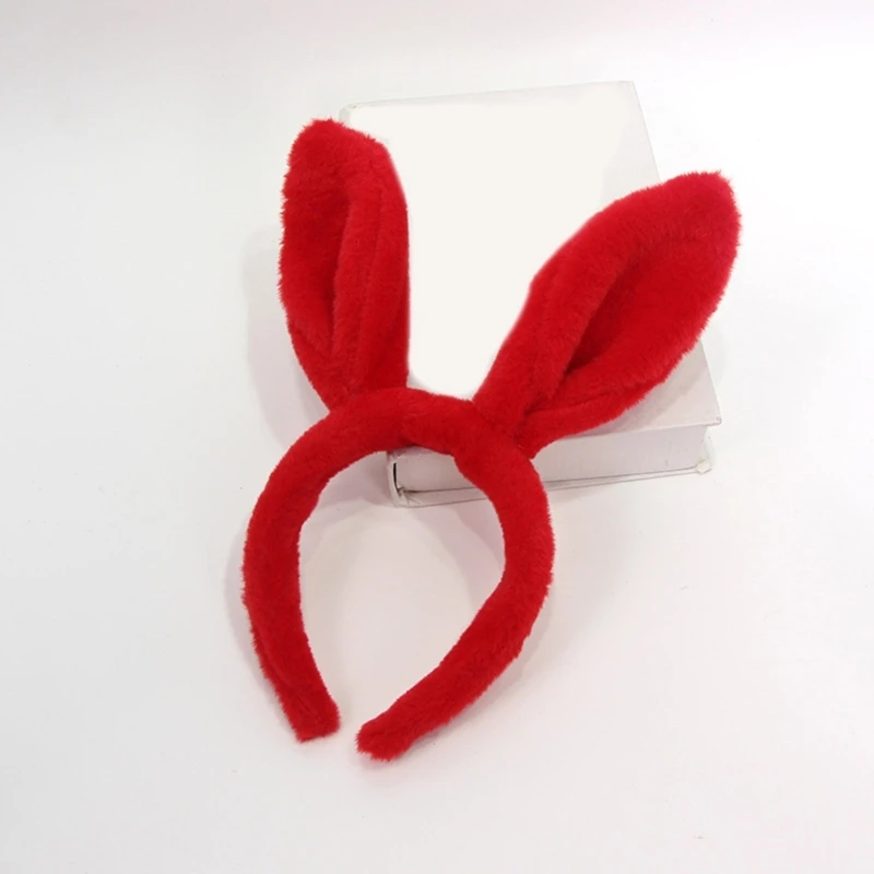 Adorkable Rabbits Makeup Headpiece for Proms Birthday Hairbands Fun Headwear Furry Hair Headwear for Children Dropshipping