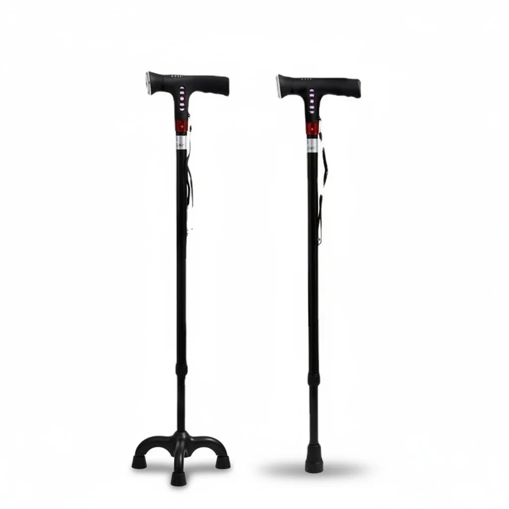 

Folding Rollator Walker, Aluminum Alloy Lightweight Four Wheel Walker with Seat, 74-97cm Adjustable Mobility Aid for Disabled