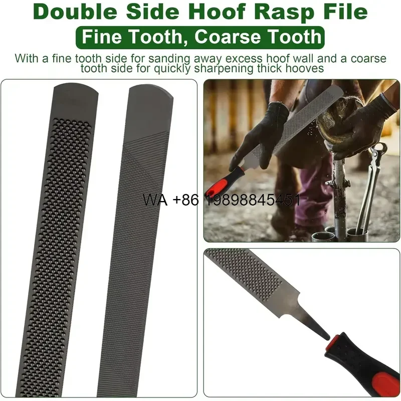 Wmwmnu New Stainless Steel Farrier Tools Kit with Hoof Trimming Horseshoeing Tools for Cattle Cow and Horse Easy Operation