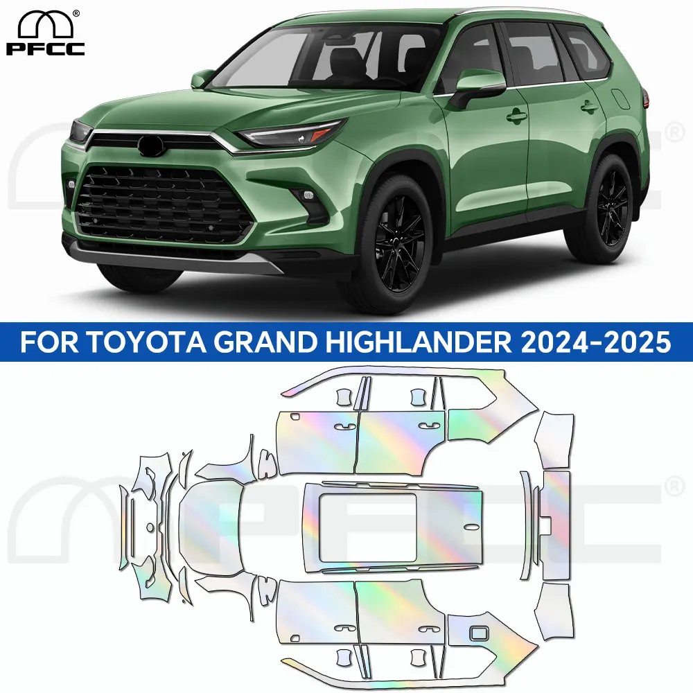 

For Toyota Grand Highlander 2024 2025 Car Paint Protection Film PreCut TPU Body Sticker Bra Kit Styling Accessories Transparent