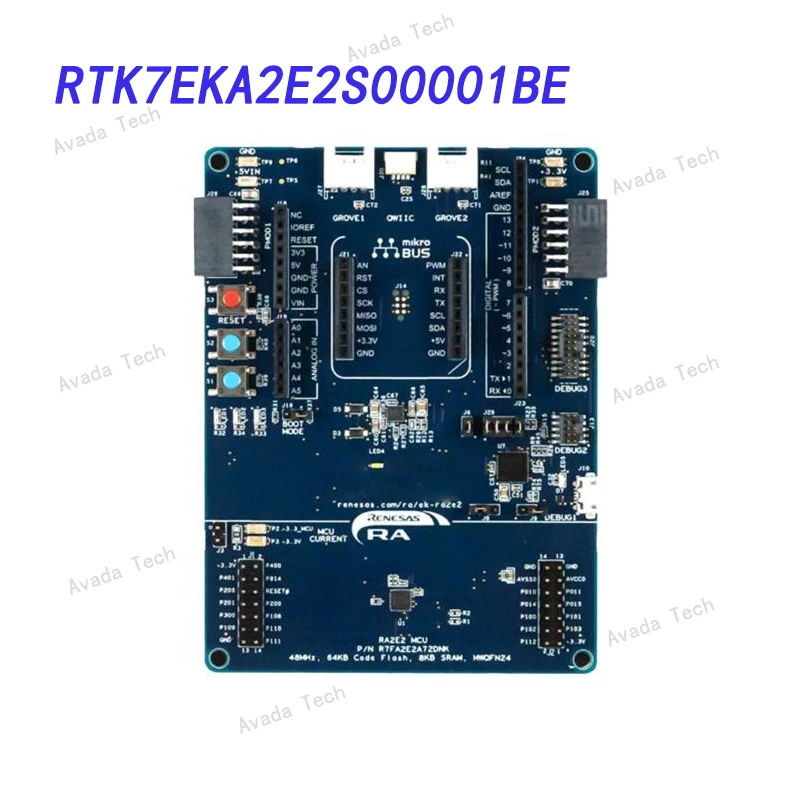 

Avada Tech RTK7EKA2E2S00001BE EVALUATION KIT FOR RA2E2 MCU GROUP