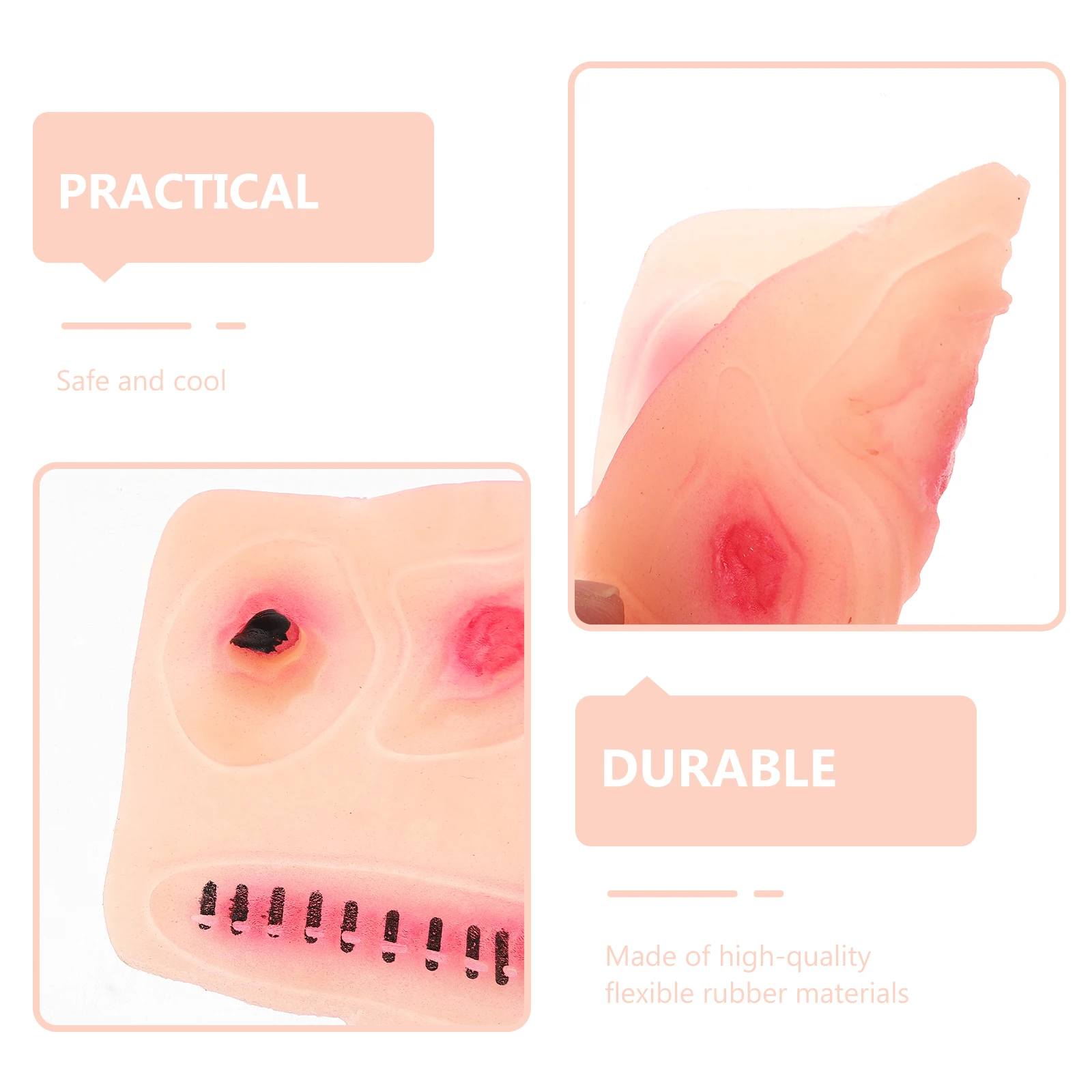

Simulated Scar Patch Wound Stickers Halloween Fake Scars Temporary Soft Rubber Pattern Decor Waterproof Sweatproof cosplay