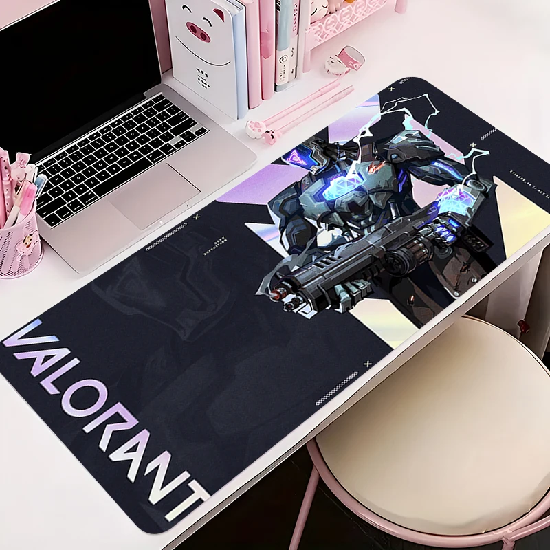 

Mousepad PC Gaming Accessories Computer Cabinet Extended Mat Non-Slip HD Mouse Pad V-valorant Anime Keyboard Pad Office Desk Mat