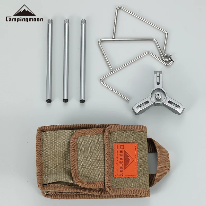 

CAMPINGMOON Outdoor Bbq Supplies Cooking Accessories 27*27*23cm Aluminum Alloy Copper Simple Convenient Short Smart Stove Rack