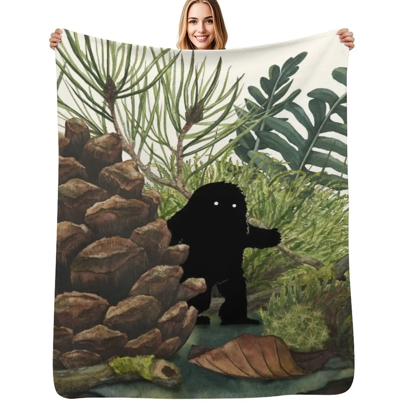 Tiny Sasquatch Throw Blanket Heavy heavy to sleep decorative Luxury Thicken Designers Hairy Blankets