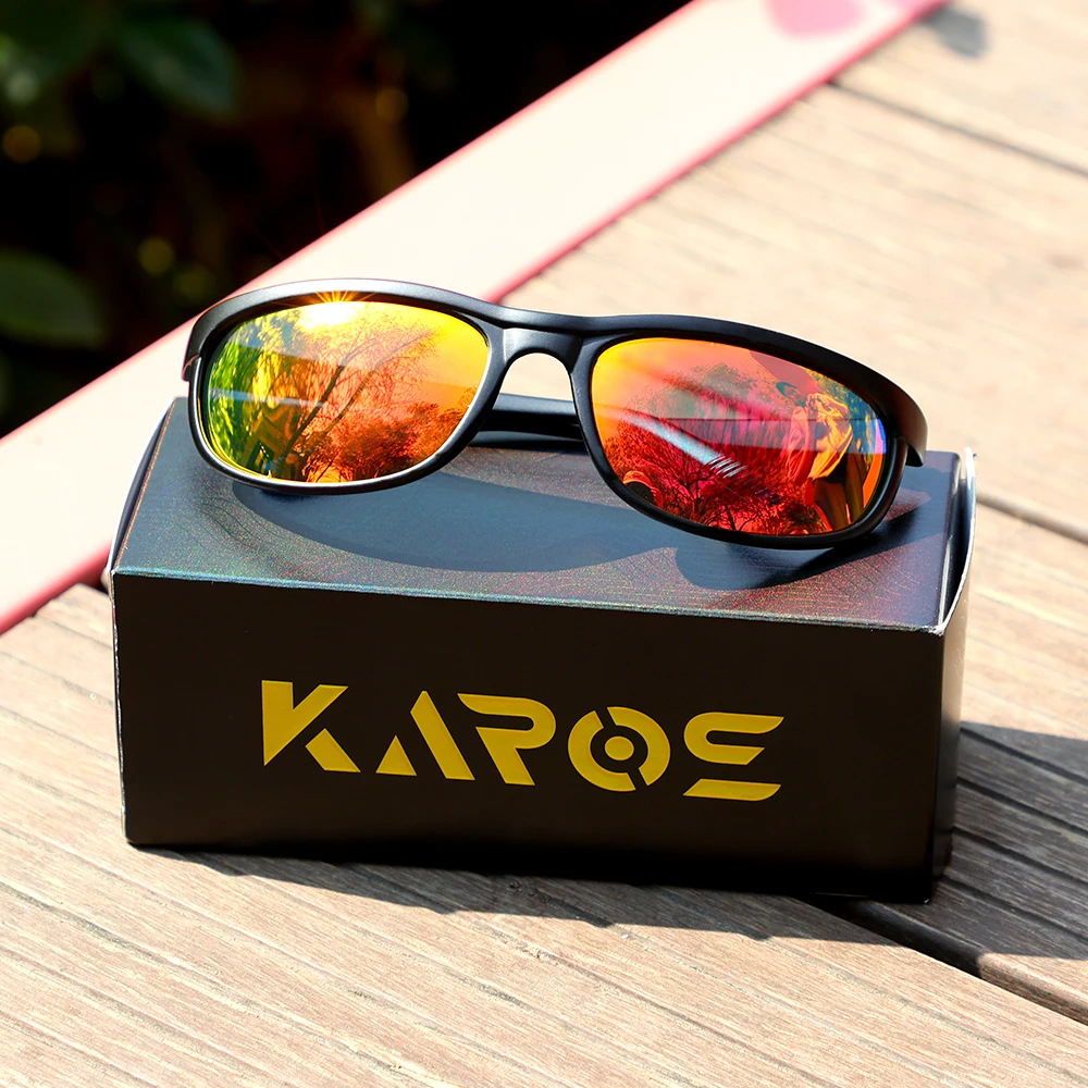 

KAROS Flexibled Polarized Sunglasses Men Outdoor Sport Sun Glasses UV400 Fishing Driving Shades Goggles Sun Glasses With Box