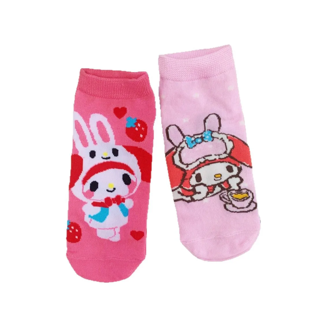 5/ نسخة كورية مزدوجة ميلودي بأنماط كرتونية - "My Melody" - جوارب نسائية جميلة ورائعة #2