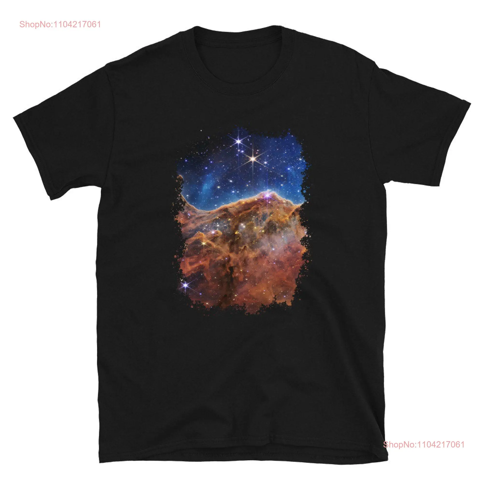 The Carina Nebula Space Graveyard JWST  T Shirt long or short sleeves