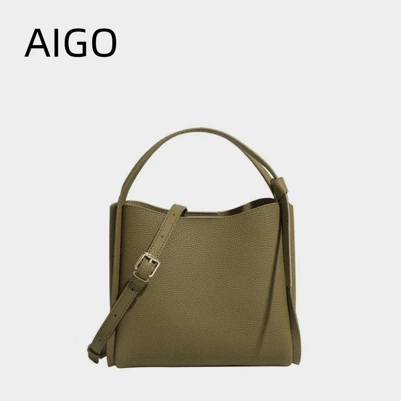 AIGO Luxury Lady Bucket Handbag Large Capacity Messenger Bags For Women Classic Female Shoulder Bags сумка женская bolsos de rota