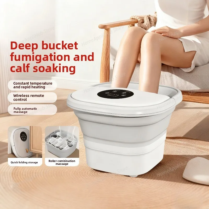 

Foot Bath Foldable Foot Spa Massage Constant Temperature LCD Display Remote Panel Control for Home Relaxation Pedicure