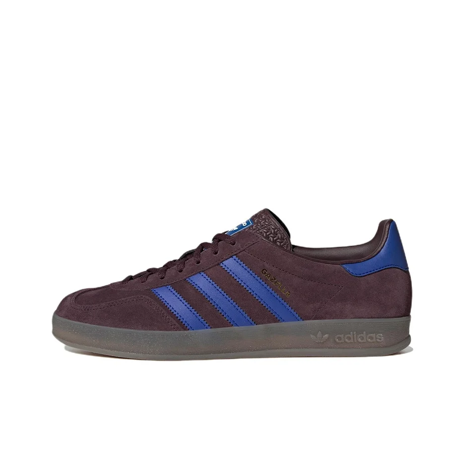 Adidas Originals Gazelle Skateboard Shoes Unisex Low Top Coffee/Blue IG9980