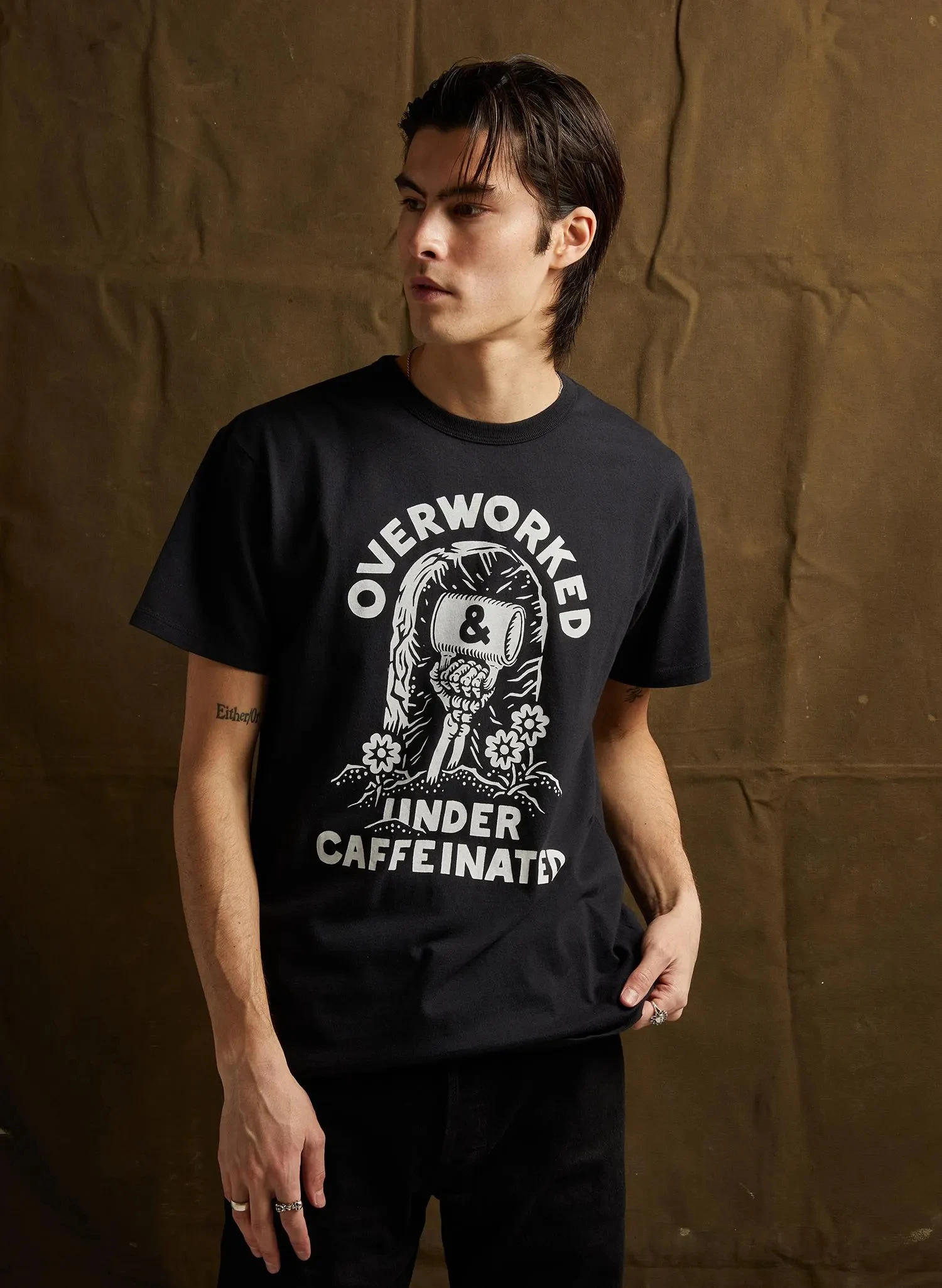 

Over Worked Under Caffeinated Tee _ Coffee T-shirt _ Co Worker Gift _ Caffeine _ Best Coffee Shirt