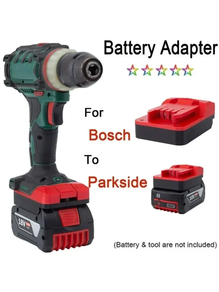 Adapter konwerter baterii do akumulatorów litowych Bosch 18V do elektronarzędzi Lidl Parkside X20V (nie obejmuje narzędzi i akumulatora) — 2