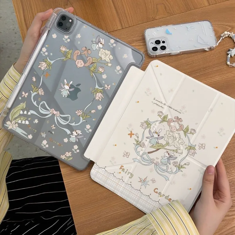 Garden Sprite 3+Y Folded Case for IPad Pro 12 9 Case 10.2 7th 8th 9th 10th Funda Air 4/5 10.9  Air3 10.5 IPad Mini 4/5/6 11th