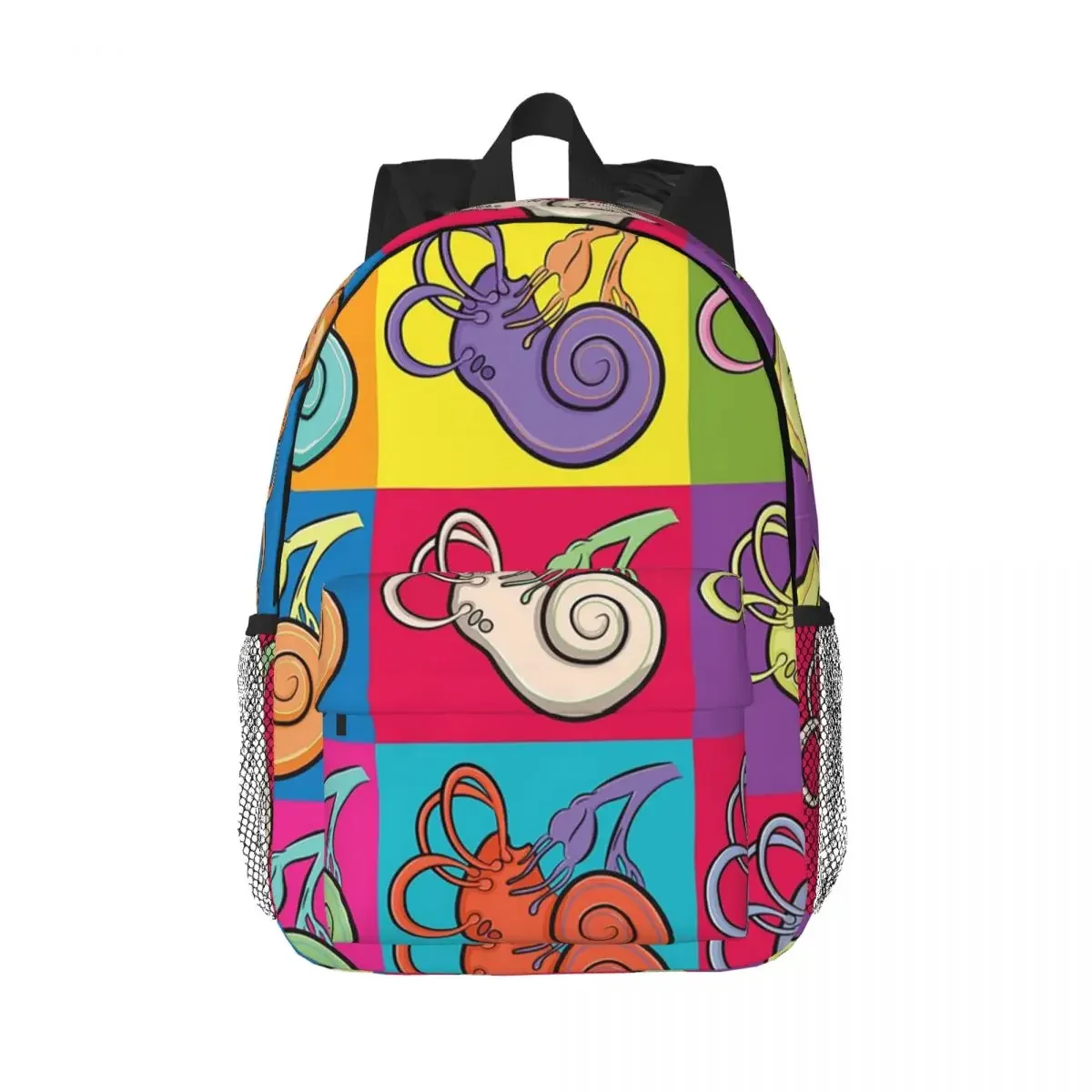 Inner Ear Anatomy Colorful Illustration Backpacks Teenager Bookbag Casual Children School Bags Laptop Rucksack Shoulder Bag