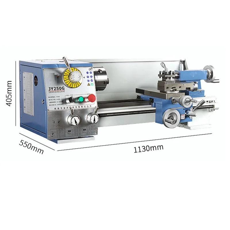 

JY250G Gear Drive Economical High Precision Mini Metal Manual Lathe Torno Para Metal Mesin Bubut Lathe Machine