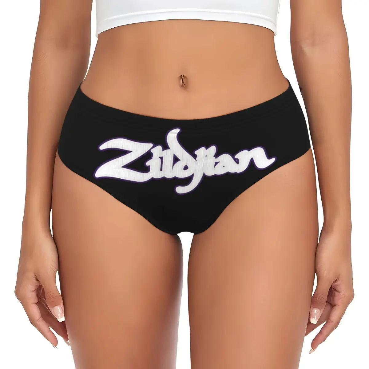 

Custom Zildjian Logo Wallpaper Brief Panties Women Stretch Underwear