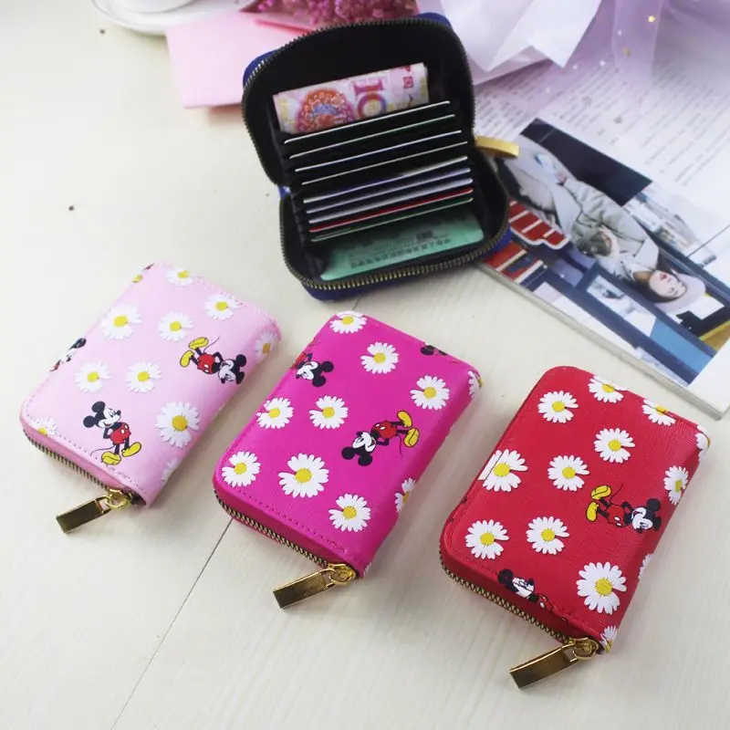 MINISO Disney Card Degaussing-proof Multi-card Capacity Card Driver\'s License Female Student Compact Card Holder Coin Purse