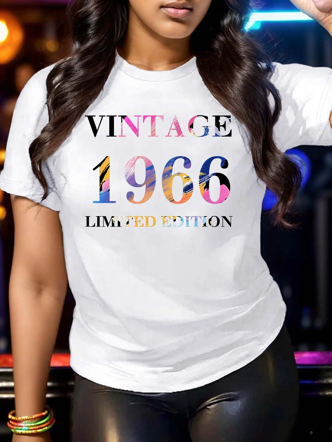 Vintage 1966 limited edition pure cotton women's T-shirt comfort fit