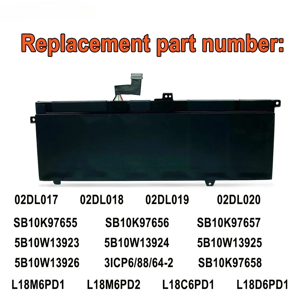 New L18M6PD1 Laptop Battery For Lenovo TP00106A TP00106B TP00106C ThinkPad X13 1st Gen (2020) X390 X395 L18C6PD1 L18M6PD2 48Wh