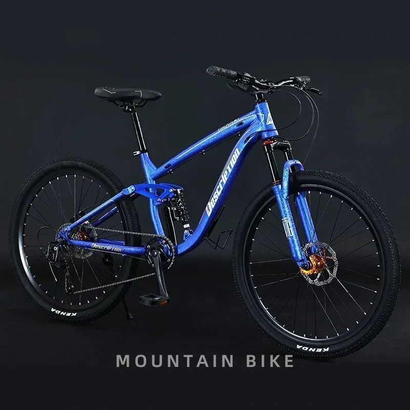 High quality and efficient 26 27.5 Inch Carbon Steel Green MTB Variable Speed Oil Disc Brake Suspension Fork Mountai