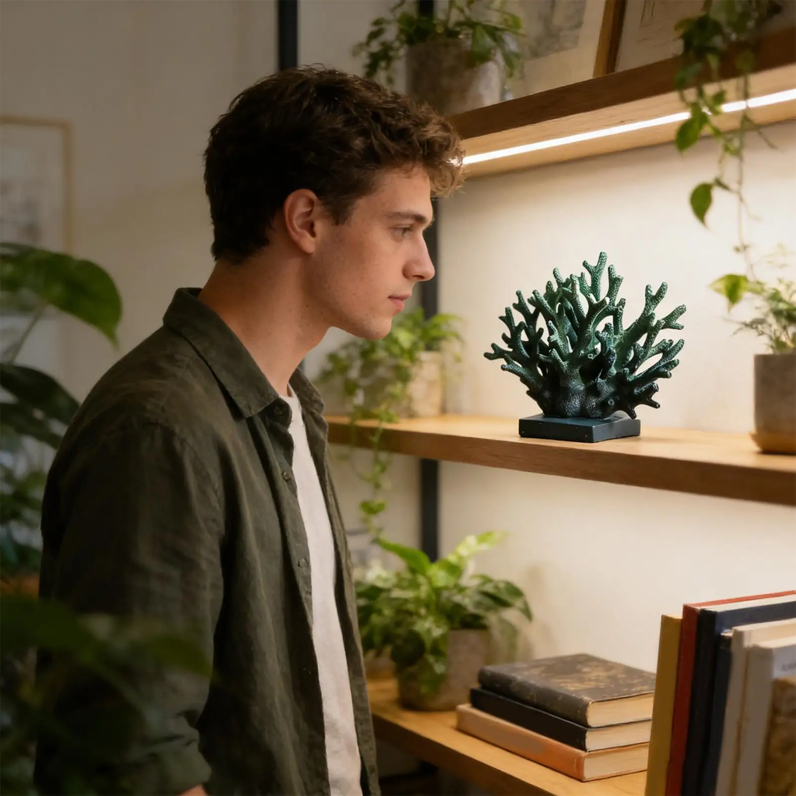 

Искусственный коралл из смолы, декоративная скульптура в морском стиле, имитация коралла, декоративное украшение для гостиной