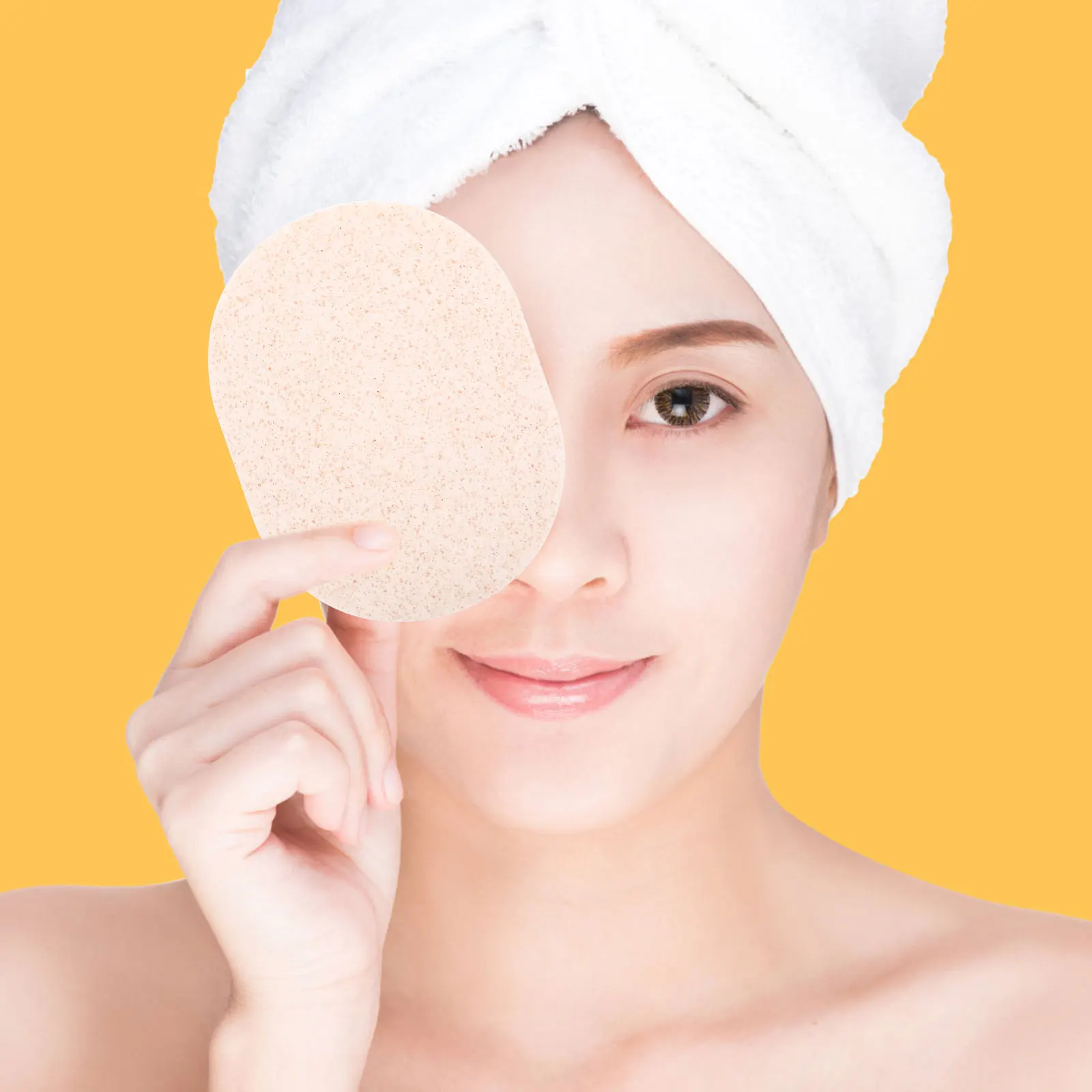 

10pcs Facial Sponges Soft Sponge Material Compact Size Reusable Travel Friendly Hanging Hanging Exfoliating Sponge Design