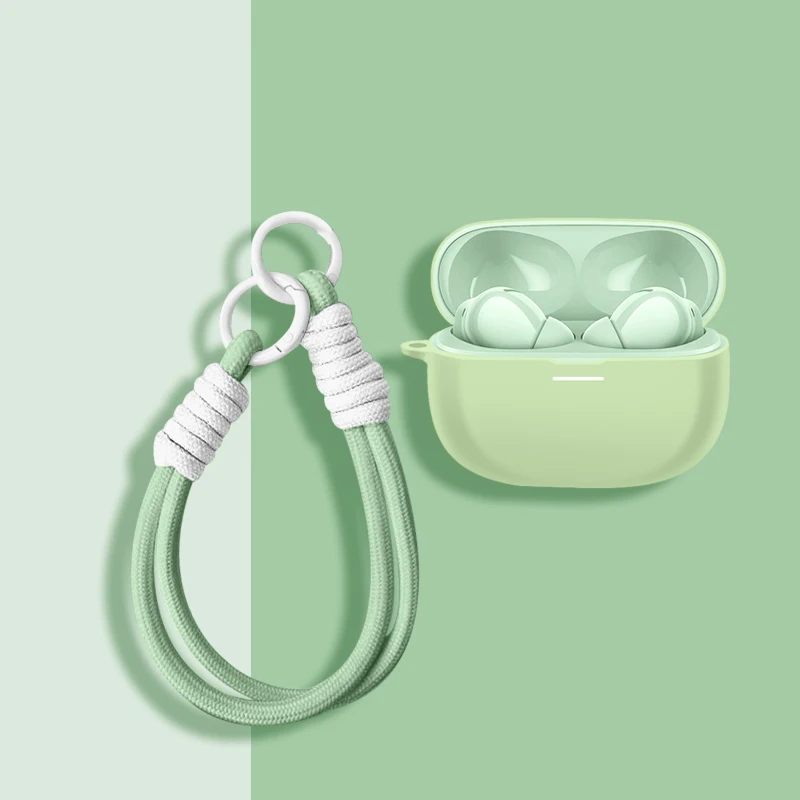 For Redmi Buds 5 Pro Case Fashion Rope Silicone Earphone Case Headset Shell Headphone Cover For Xiaomi Redmi Buds 5pro With Hook