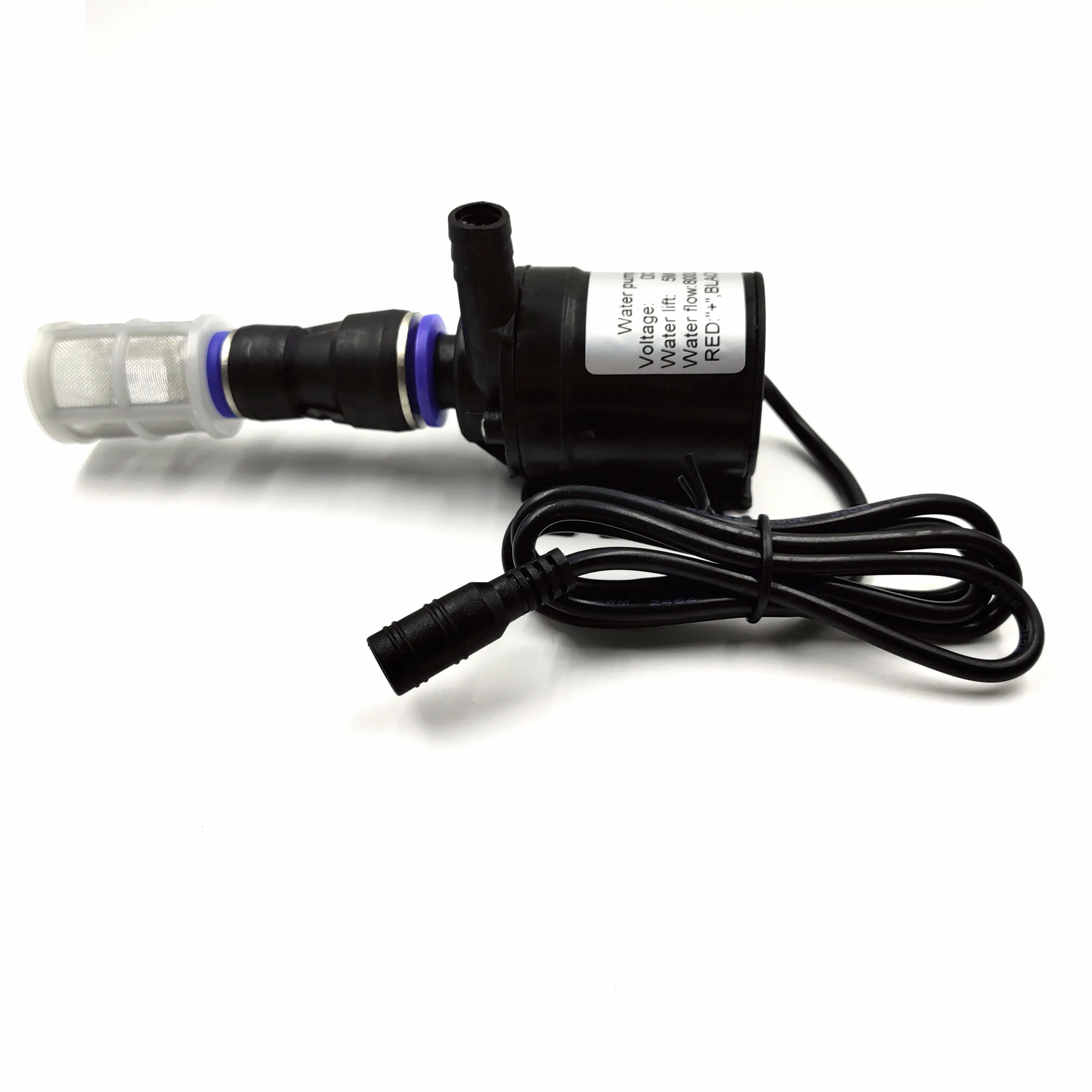 Water Pump with Filter Mini DC 12V/24V 800L/H Brushless Motor Diving Aquarium Water Pump Pond Fountain Fish Tank Garden
