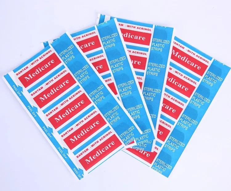 Imagem -06 - Bandagem Adesiva Impermeável para Crianças Remendo de Ferida Band Aids Respirável Gesso de Primeiros Socorros 100 Pcs por Conjunto